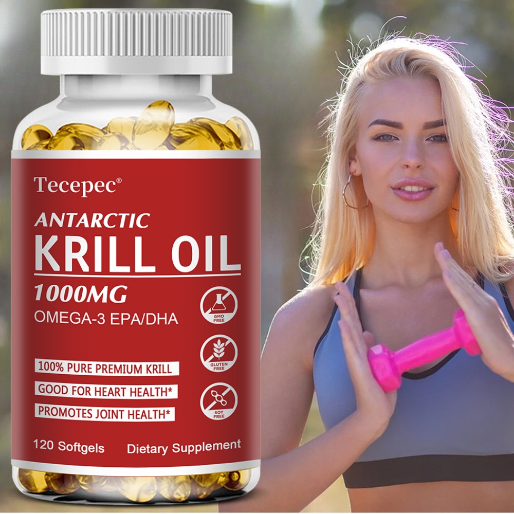 Krill Oil Supplement - Antarctic Krill Oil Capsules OMEGA-3 and