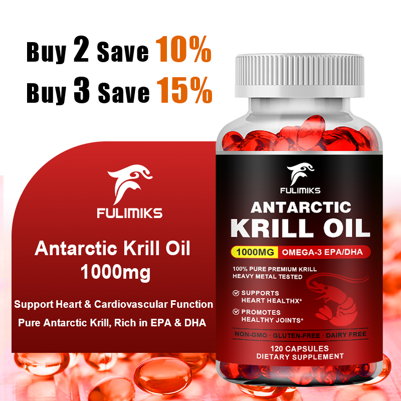 Krill Oil Supplement - Natural Krill Oil 1000mg Supplement, Rich