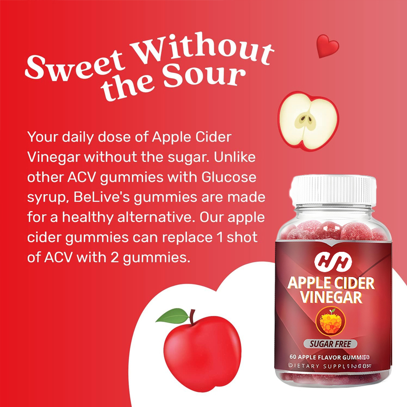Apple Cider Vinegar Pill - 60 Apple Cider Vinegar Gummies -