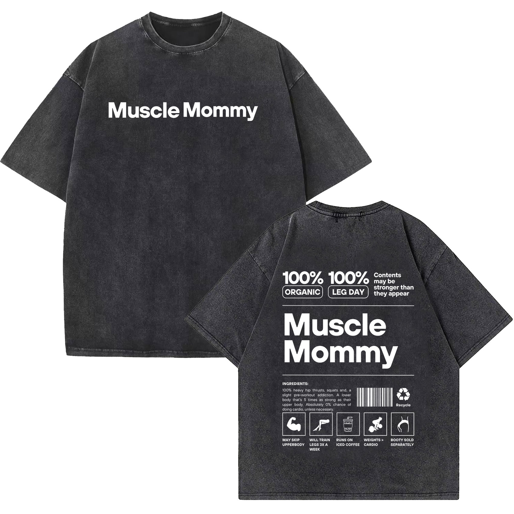 Nutrition Fitness Gym - Vintage Acid Washed Distressed Short Sleeve