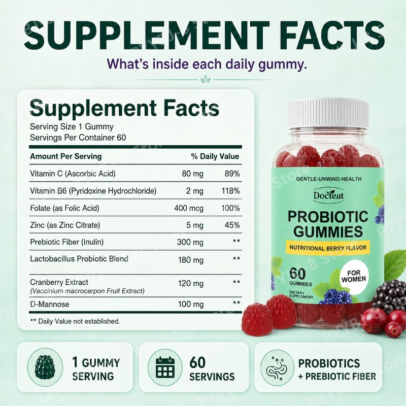 Women Probiotic Gummies 60 Cou - Probiotics Women Health ulasan dan harga