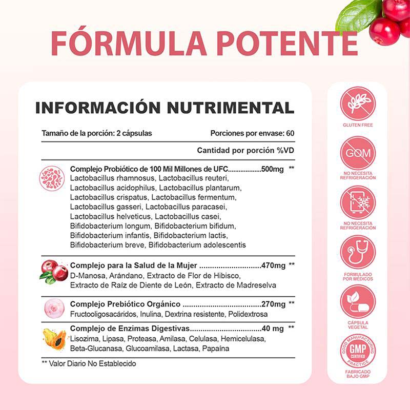 PROBIOTICOS MUJER Capsules - S - Probiotics Women Health ulasan dan harga