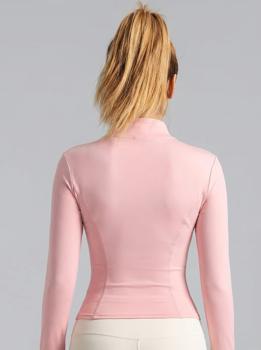New Women Light Pink Yoga Coat - Fitness & Nutrition Lab ulasan dan harga