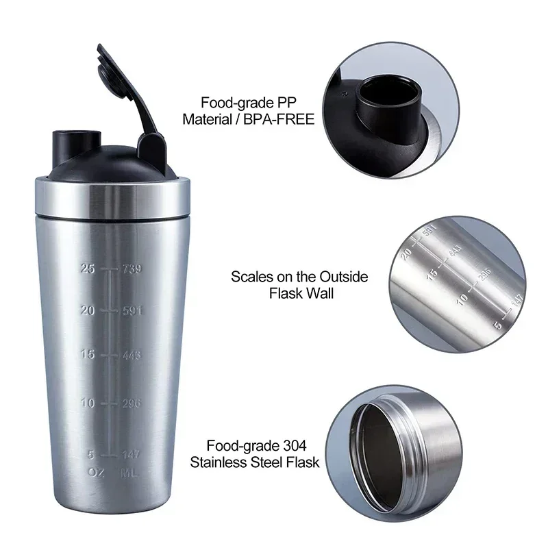 Stainless Steel Protein Shaker - The Nutrition Fitness ulasan dan harga