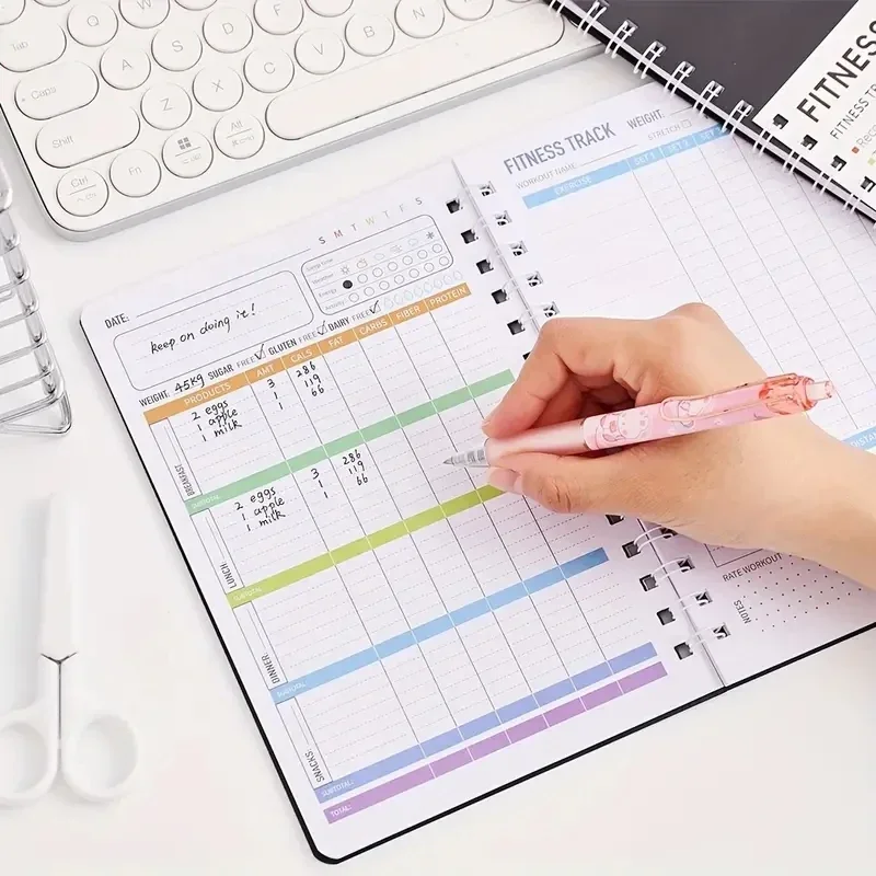 Spiral Notebook Daily Exercise - Nutrition Fitness Plan ulasan dan harga