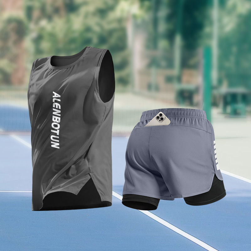 Men Running Sports Set Summer  - Fitness & Nutrition Lab ulasan dan harga