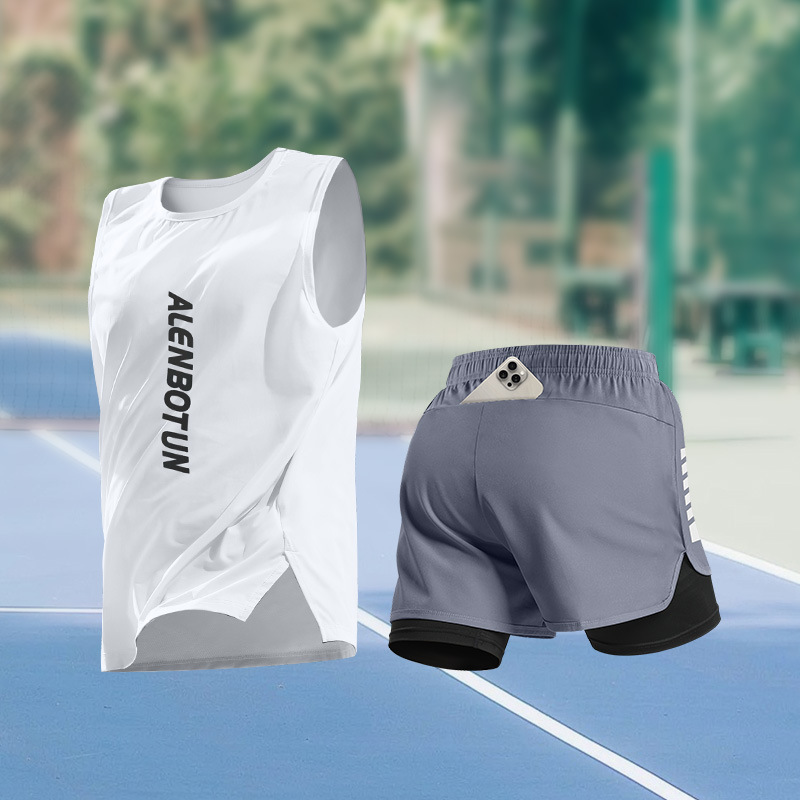 Men Running Sports Set Summer  - Fitness & Nutrition Lab ulasan dan harga