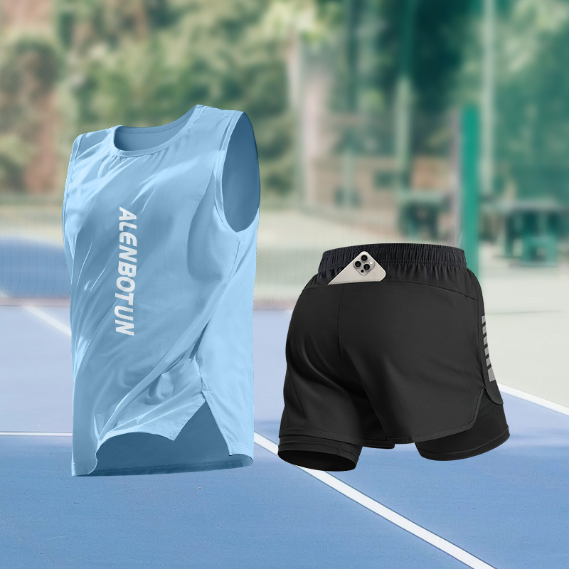 Men Running Sports Set Summer  - Fitness & Nutrition Lab ulasan dan harga