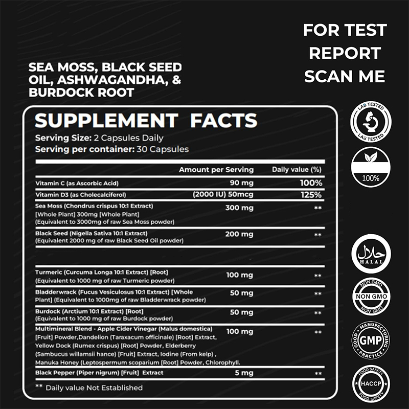 Seaweed mixed with black seed  - Apple Cider Vinegar Pill ulasan dan harga