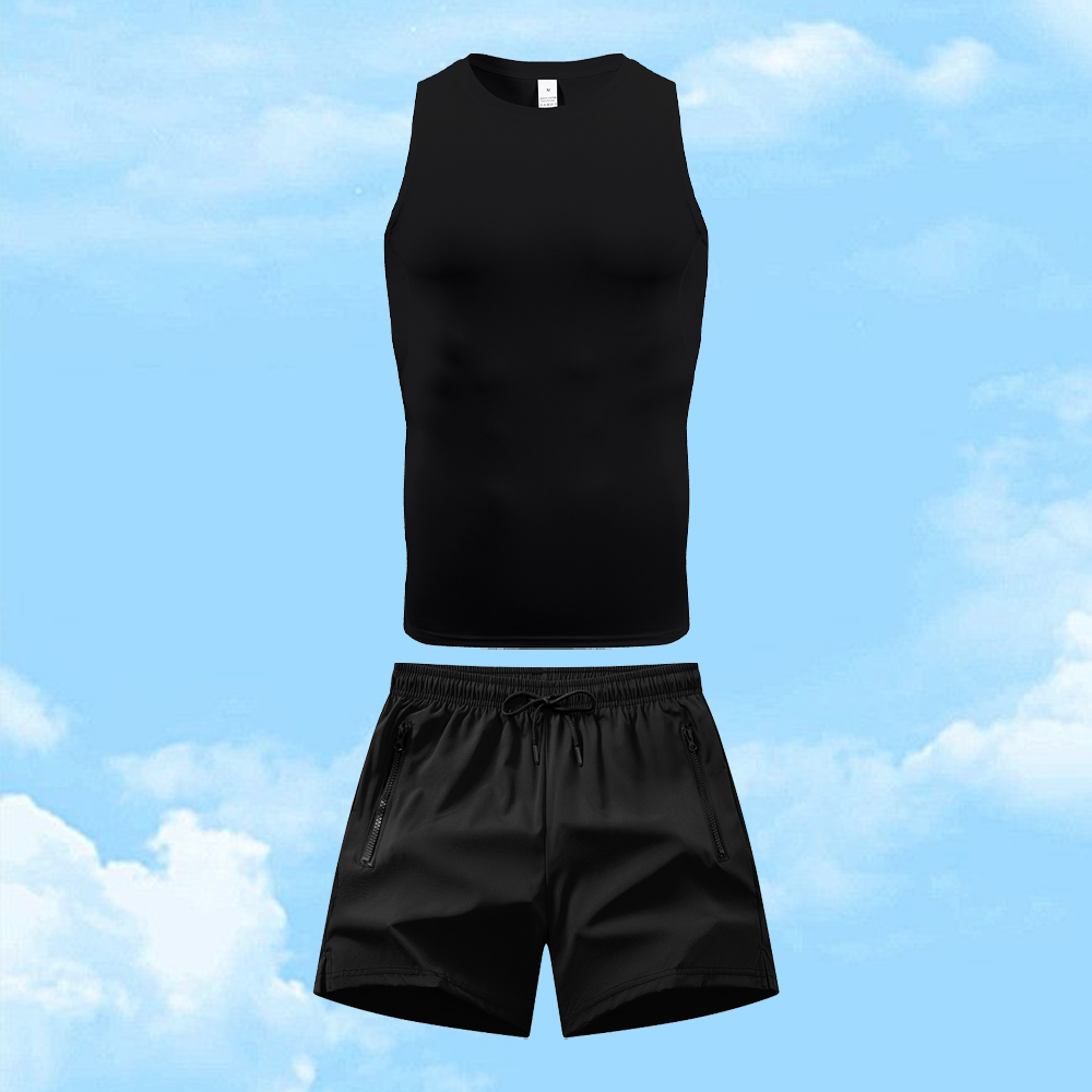 Men's Casual Sportswear Set Qu - Fitness & Nutrition Lab ulasan dan harga
