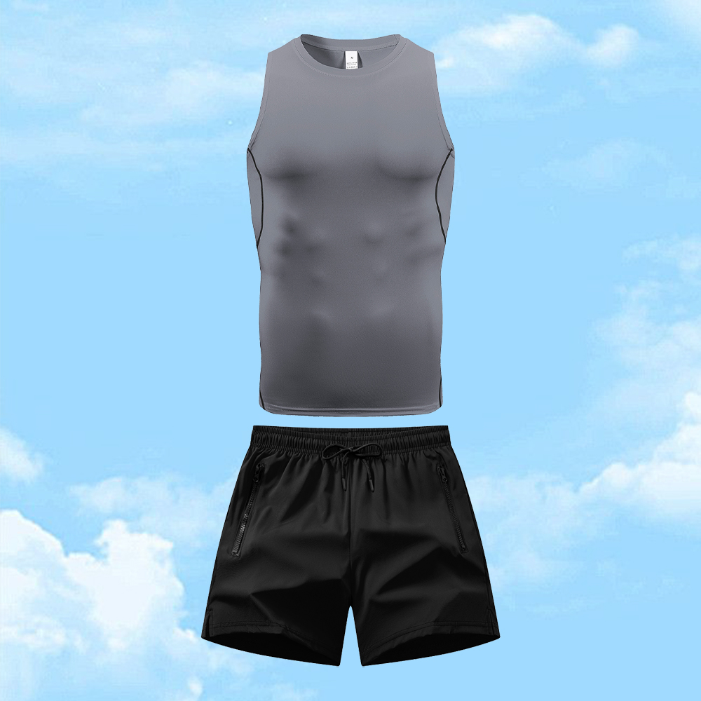 Men's Casual Sportswear Set Qu - Fitness & Nutrition Lab ulasan dan harga