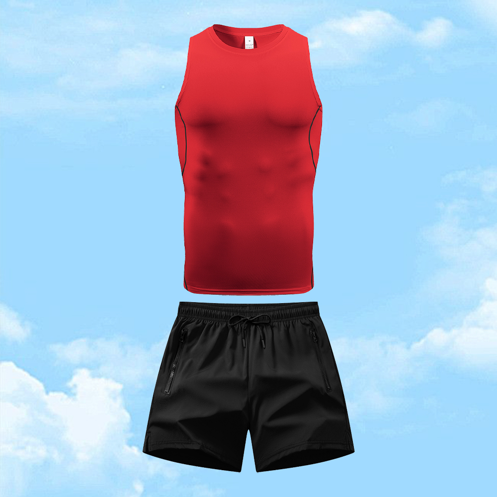 Men's Casual Sportswear Set Qu - Fitness & Nutrition Lab ulasan dan harga