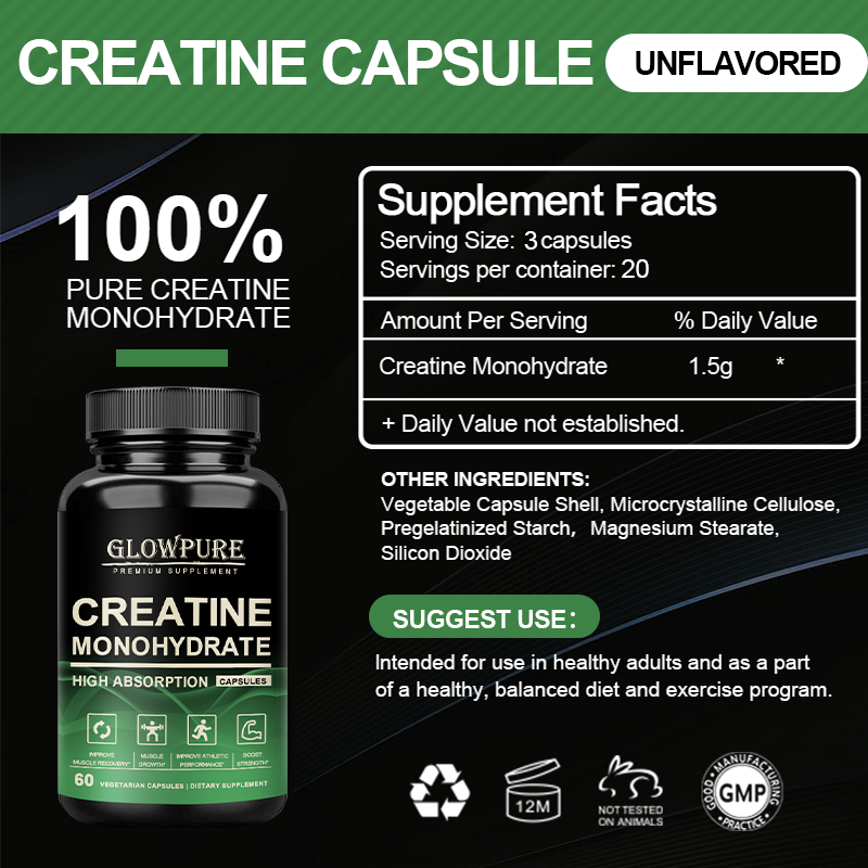 Creatine Monohydrate Capsules  - Nutrition Workout ulasan dan harga
